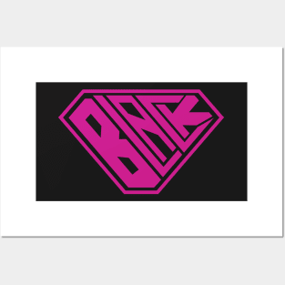 Black SuperEmpowered (Pink) Posters and Art